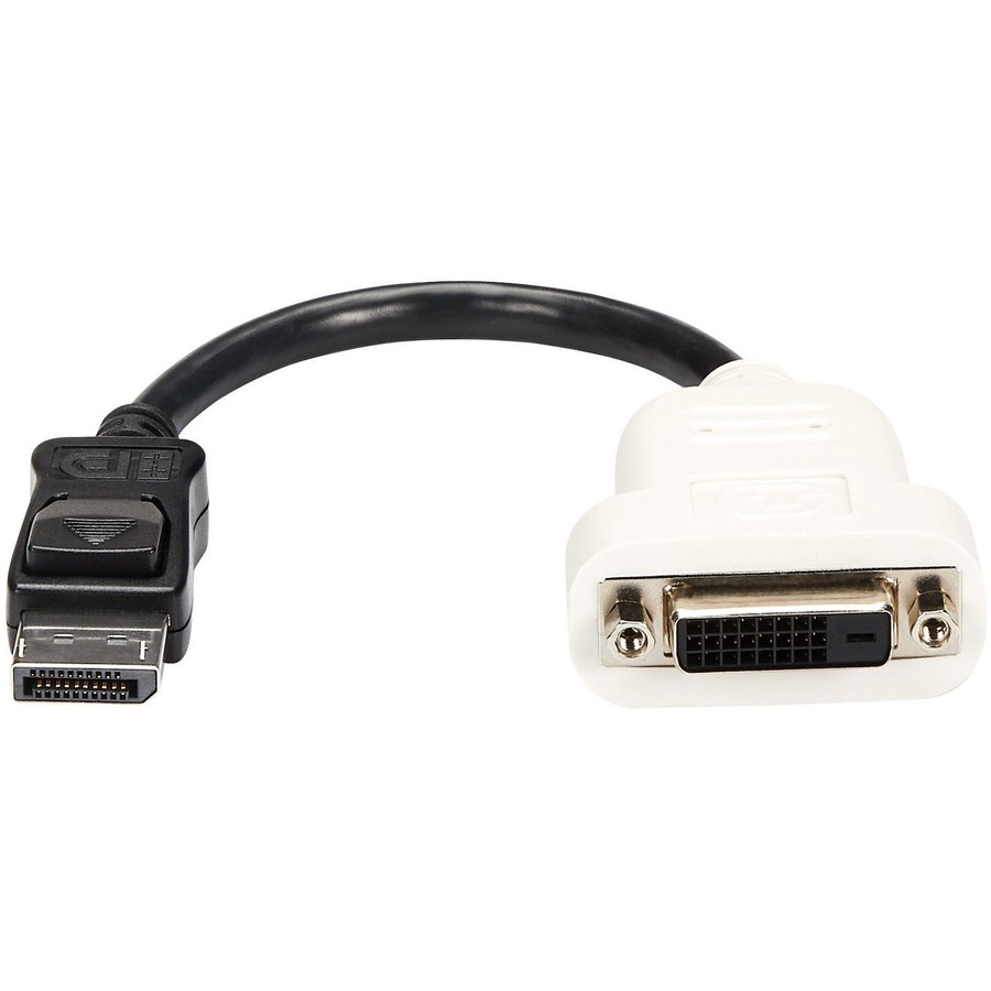 StarTech.com DisplayPort to DVI Adapter, DisplayPort to DVI-D Adapter/Video Converter 1080p, DP 1.2 to DVI Monitor, Latching DP Connector - Passive DisplayPort to DVI-D single-link adapter | 1920x1200/1080p@60Hz; DP 1.2 HBR2; EDID - DisplayPort to DVI ada - AV Cables - STCDP2DVI