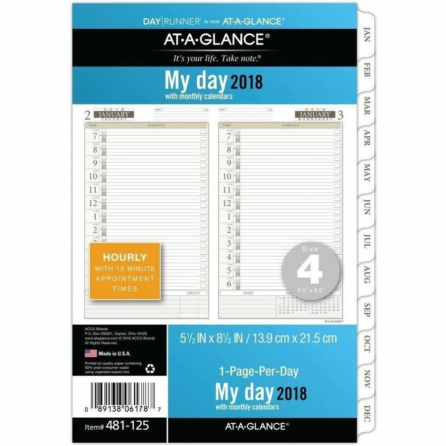 Quick Glance 2024 Yearly Planner Refill Pages