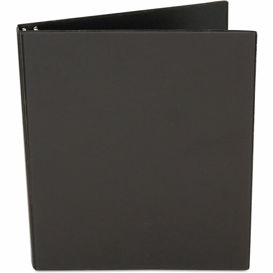 Universal Economy Non-View Round Ring Binder, 3 Rings, 1" Capacity, 11 x 8.5, Black - 1" Binder Capacity - 175 Sheet Capacity - 3 Ring(s) - Fastener(s): Ring - Pocket(s): 2, Inside Front & Back - Polypropylene - Black - Non-stick - 1 Each