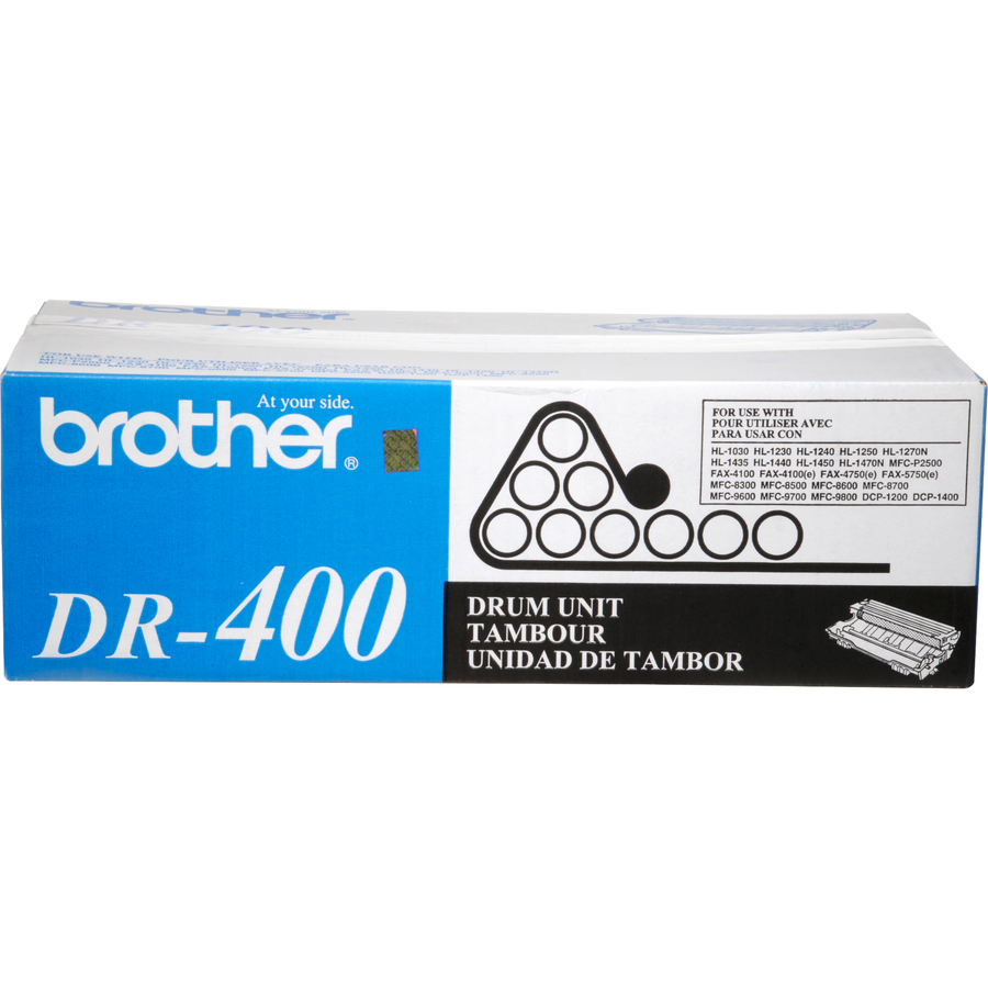 Brother DR400 Replacement Drum Unit - Laser Print Technology - 1 Each - Retail - Black