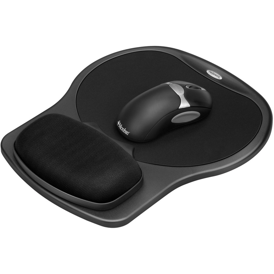 Fellowes&reg; Easy Glide Gel Mouse Pad Wrist Rest - Black (93730)
