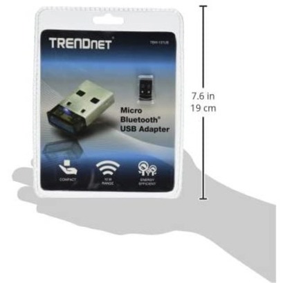 TRENDnet Low Energy Micro Bluetooth 4.0 Class I USB 2.0 with Distance up to 10 Meters/32.8 Feet. Compatible with Win 8.1/8/7/Vista/XP. Classic Bluetooth, Stereo headset, TBW-107UB