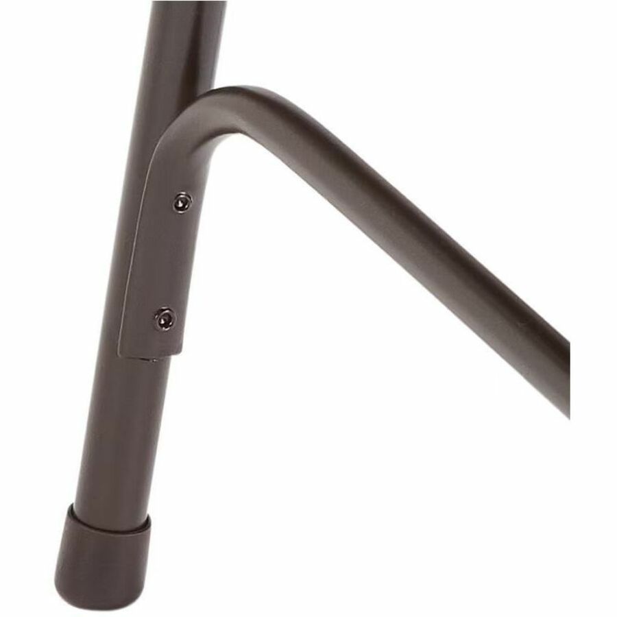 National Public Seating 300 Series All-Steel Folding Chair - Powder Coated Frame Color - Tubular Steel Frame Material - Four-legged Base - Brown - Steel, Polypropylene - 4 / Carton