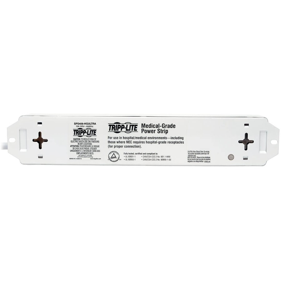 Tripp Lite by Eaton Safe-IT UL 60601-1 Medical-Grade Surge Protector for Patient-Care Vicinity 4x Hospital-Grade Outlets 15 ft. Cord Antimicrobial Protection