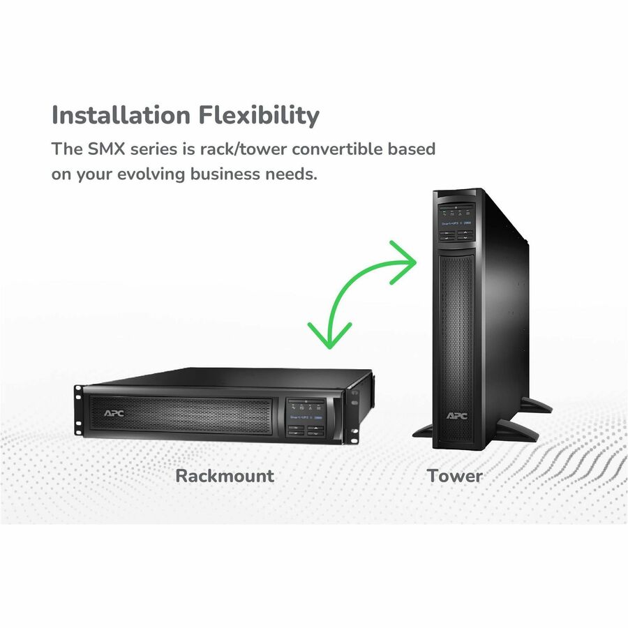 APC Smart-UPS X, Line Interactive, 2000VA, Rack/tower convertible 2U, 100V-127V, 3x 5-15R+3x 5-20R+1x L5-20R NEMA, NMC, Extended runtime