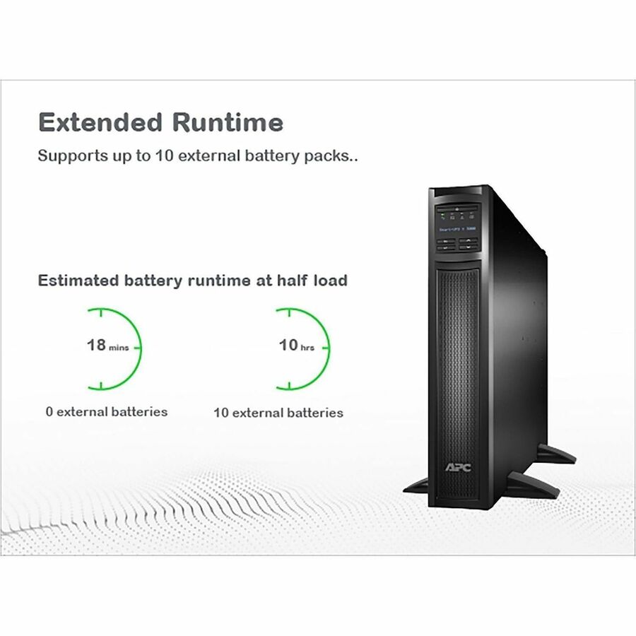 APC Smart-UPS X, Line Interactive, 3kVA, Rack/tower convertible 2U, 208V-230V, 8x C13+1x C19 IEC, Network card, Extended runtime
