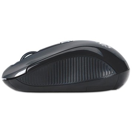 Manhattan Wireless Optical USB Mouse, 2000 dpi, Black/Silver