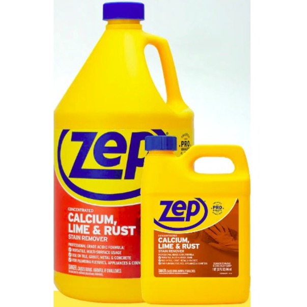 Zep Calcium, Lime & Rust Stain Remover - Concentrate - 128 fl oz (4 quart) - 1 Each - Yellow