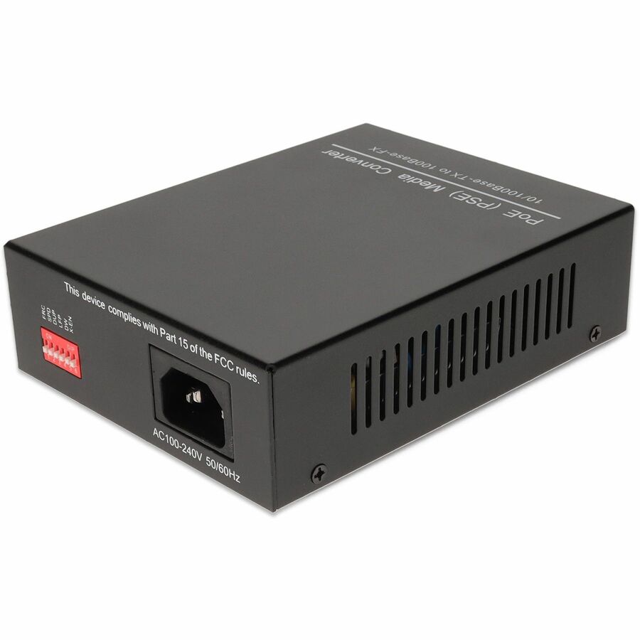 AddOn 10/100Base-TX(RJ-45) to 100Base-BXD(ST) BiDi SMF 1550nm/1310nm 20km POE Media Converter