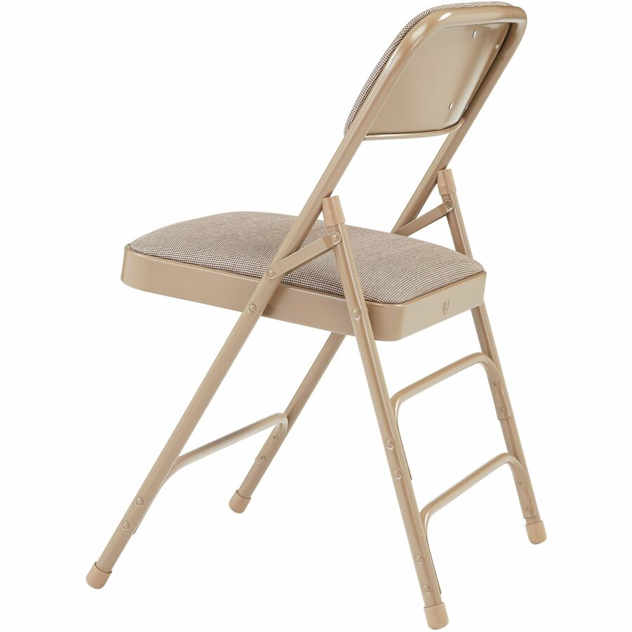 National Public Seating 2300 Series Folding Chair - Café Beige Seat Color - High Density Foam (HDF), Fabric Seat Material - Café Beige Back Color - High Density Foam (HDF) Back Material - Beige Frame Color - Tubular Steel Frame Material - Ca
