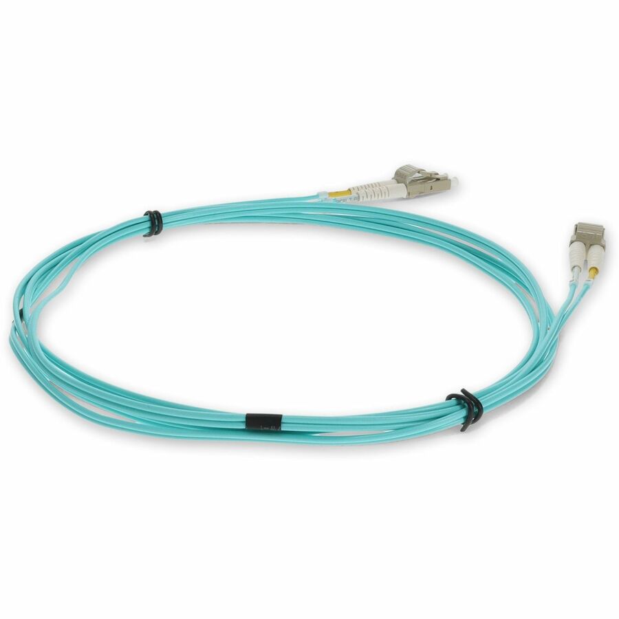 AddOn 8m LC (Male) to LC (Male) Aqua OM3 Duplex Fiber OFNR (Riser-Rated) Patch Cable