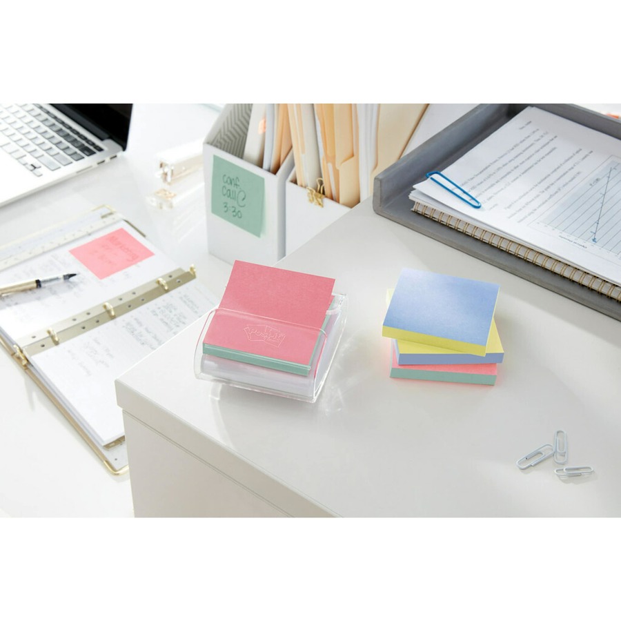 Post-it® Greener Pop-Up Notes Canry Yel Rec Pads - 3" x 3" - Square - Paper - Self-adhesive, Repositionable - 6 / Pack - Adhesive Note Pads - MMMR330RP6AP