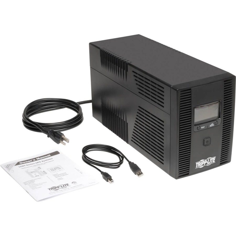 Picture of Tripp Lite by Eaton OmniSmart 1500VA 810W 120V Line-Interactive UPS - 10 Outlets, AVR, USB, LCD, Tower - Battery Backup