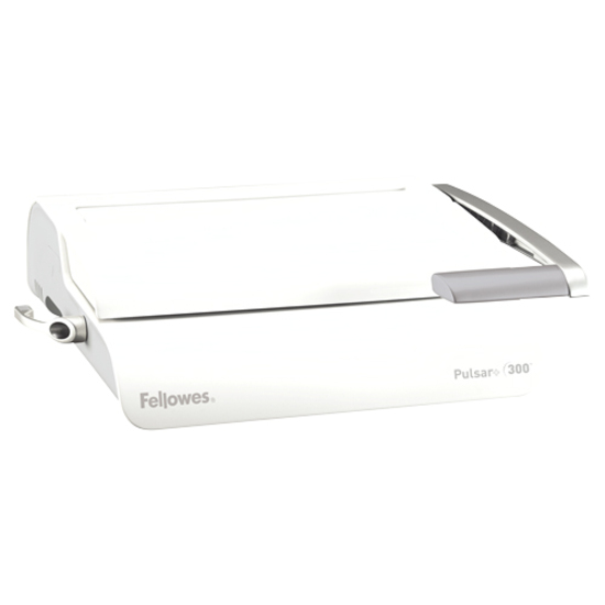 Fellowes Pulsar™+ 300 Comb Binding Machine w/Starter Kit - CombBind - 300 Sheet(s) Bind - 20 Punch - Letter - 5.1" x 18.1" x 15.4" - White, Black