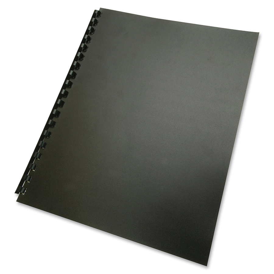 GBC Binding Presentation Covers - For Letter 8 1/2" x 11" Sheet - Square - Black - Polypropylene - 25 / Pack - Binding Covers - GBC25818