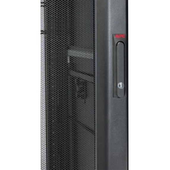 APC NetShelter AV, Server Rack Enclosure, 42U, 10-32 Threaded Rails, without Sides, Roofs, Doors, Black, 1991H x 600W x 806D mm