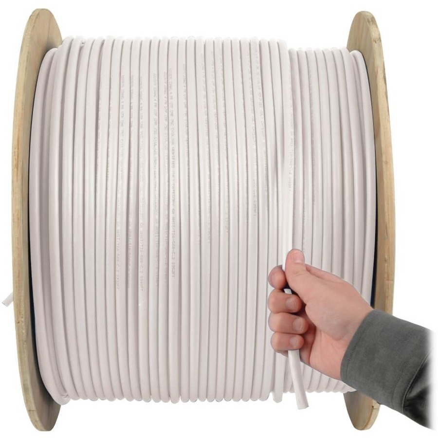 Tripp Lite by Eaton Cat5e 350 MHz Solid Core (UTP) PVC Bulk Ethernet Cable - White 1000 ft. (304.8 m) TAA