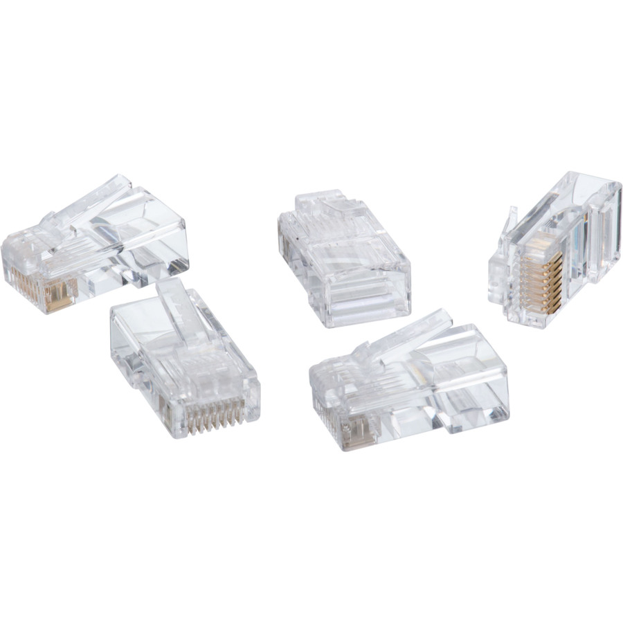 4XEM 50 Pack Cat5E RJ45 Modular Ethernet Plugs for Stranded or Solid CAT5E Cable