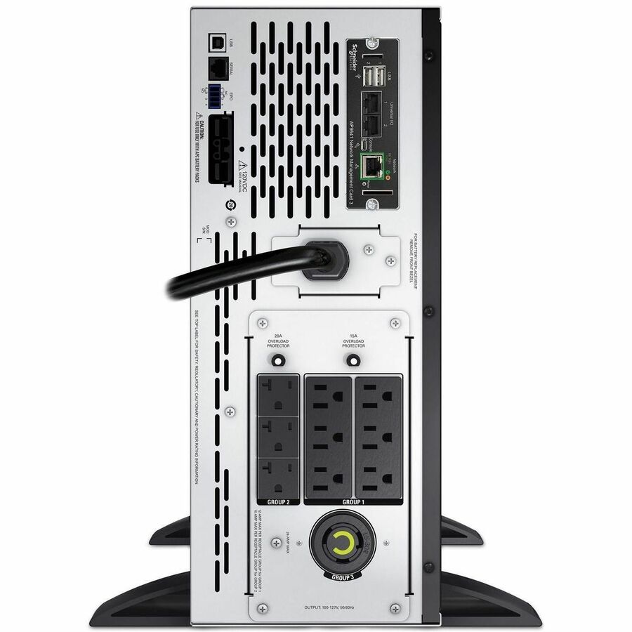 APC Smart-UPS X, Line Interactive, 3kVA, Rack/tower convertible 4U, 100V-127V, 6x 5-15R+3x 5-20R+1x L5-30R NEMA, NMC, Extended runtime, Short depth