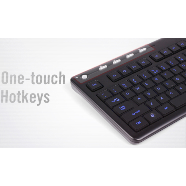 A4-TECH BLUE LED BACKLIT MULTIMEDIA KEYBOARD