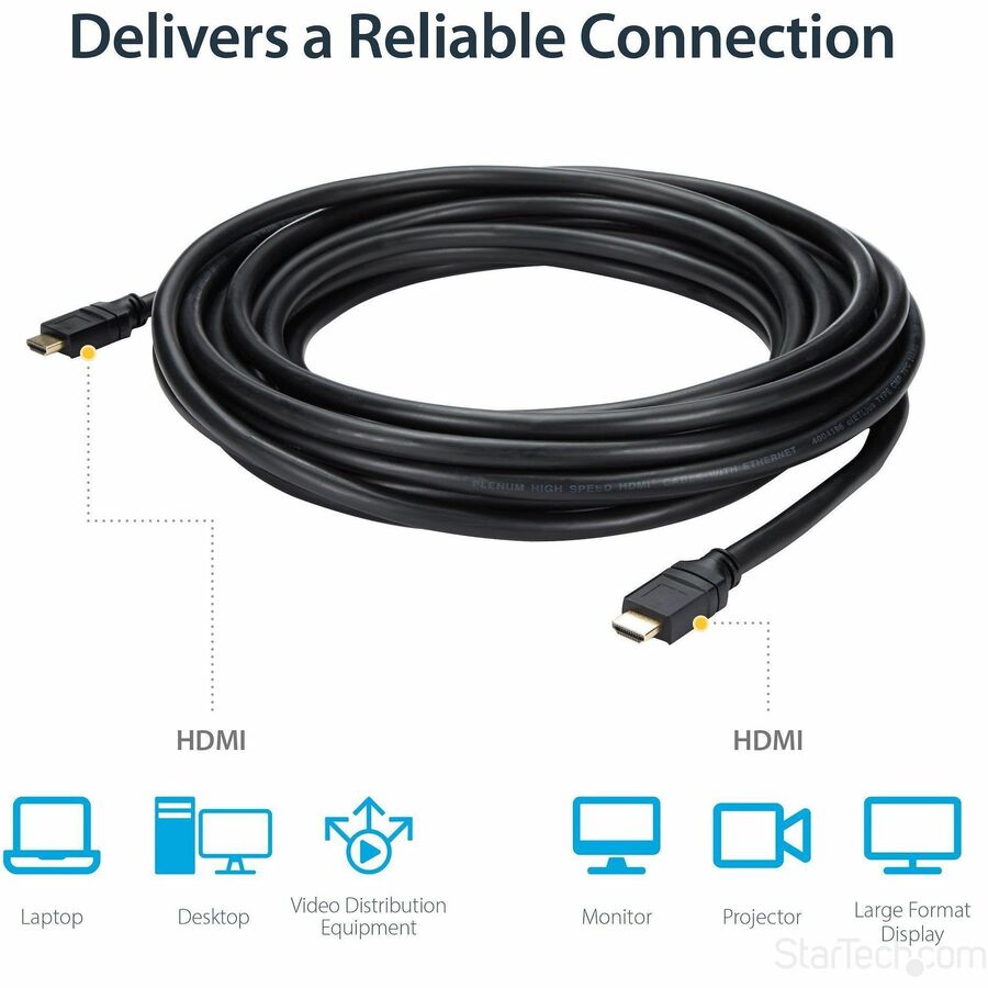 thumbnail image 2 of CablesOnline 2ft HDMI To HDMI Cable – High Quality 1080p – Black 2 of 5