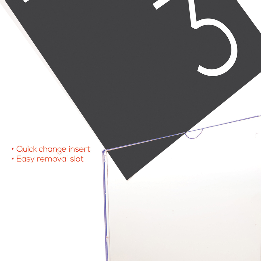 Picture of Lorell Acrylic Cubicle Frame - 1 Each - 8.50 Holding Width x 11 Holding Height - Rectangular Shape - Acrylic - Clear