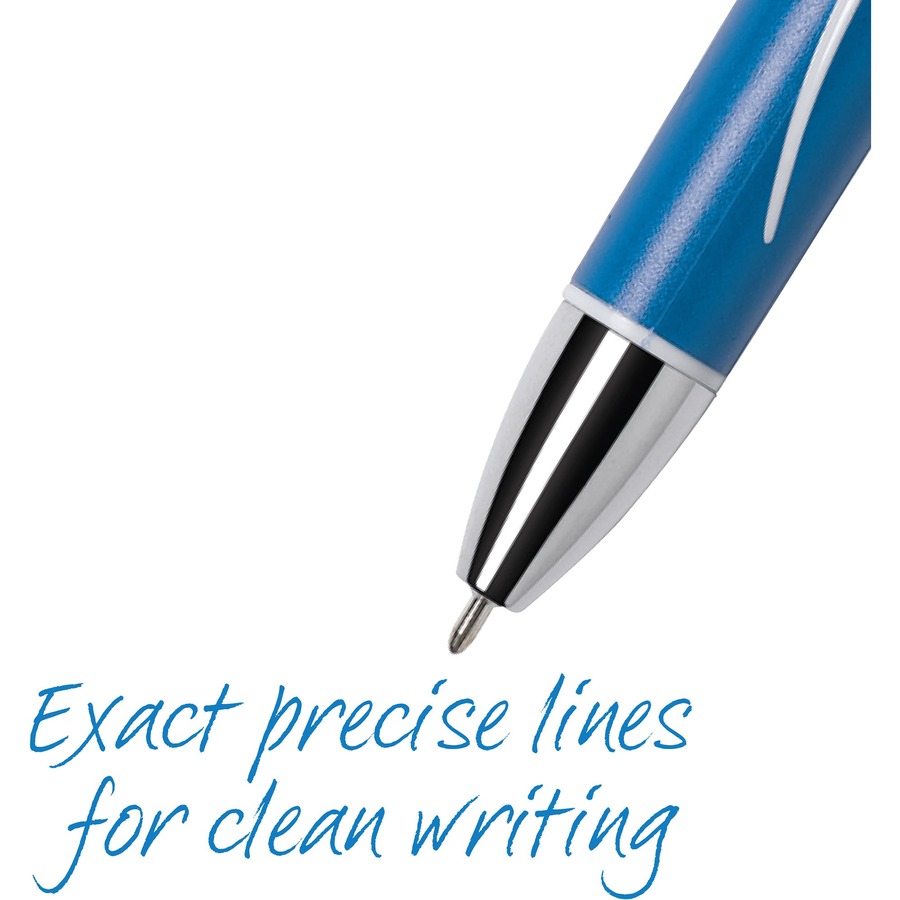 BIC Atlantis Exact Ballpoint Pen - Fine Pen Point - 0.7 mm Pen Point Size - Retractable - Blue - 3 / Pack - Ballpoint Retractable Pens - BICVCGNP31BLU