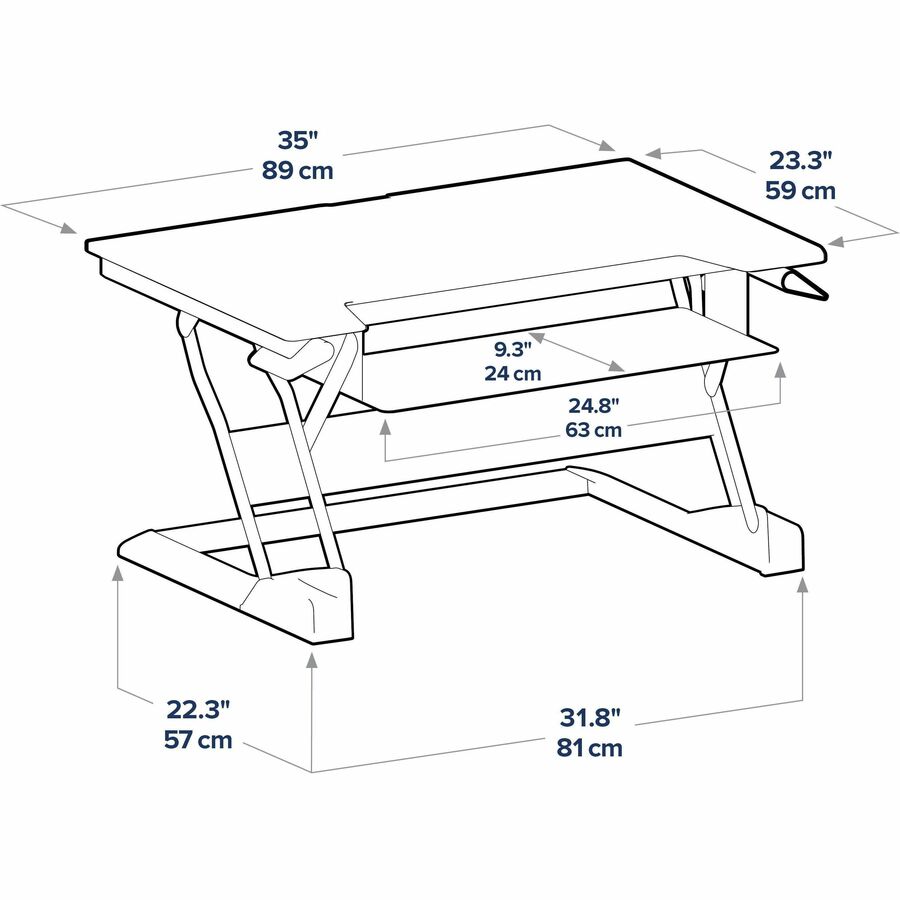 Ergotron - Workfit-T, poste de travail assis-debout (noir)
