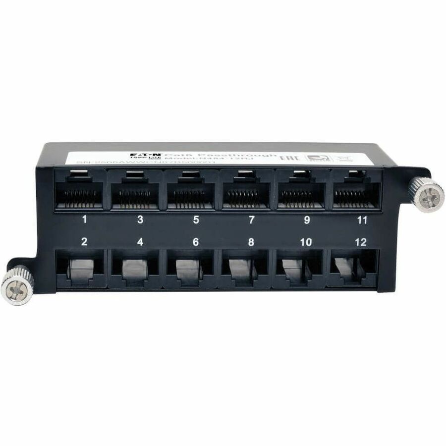 Tripp Lite by Eaton High Density Cat6A Pass-Through Cassette 12 RJ45 - 24 x RJ-45
