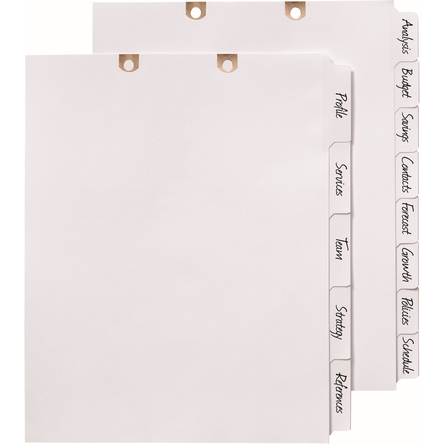 Avery® Big Tab Write & Erase Dividers, Side Tabs, 5tab 5 x Divider(s) 5 Writeon Side Tab(s