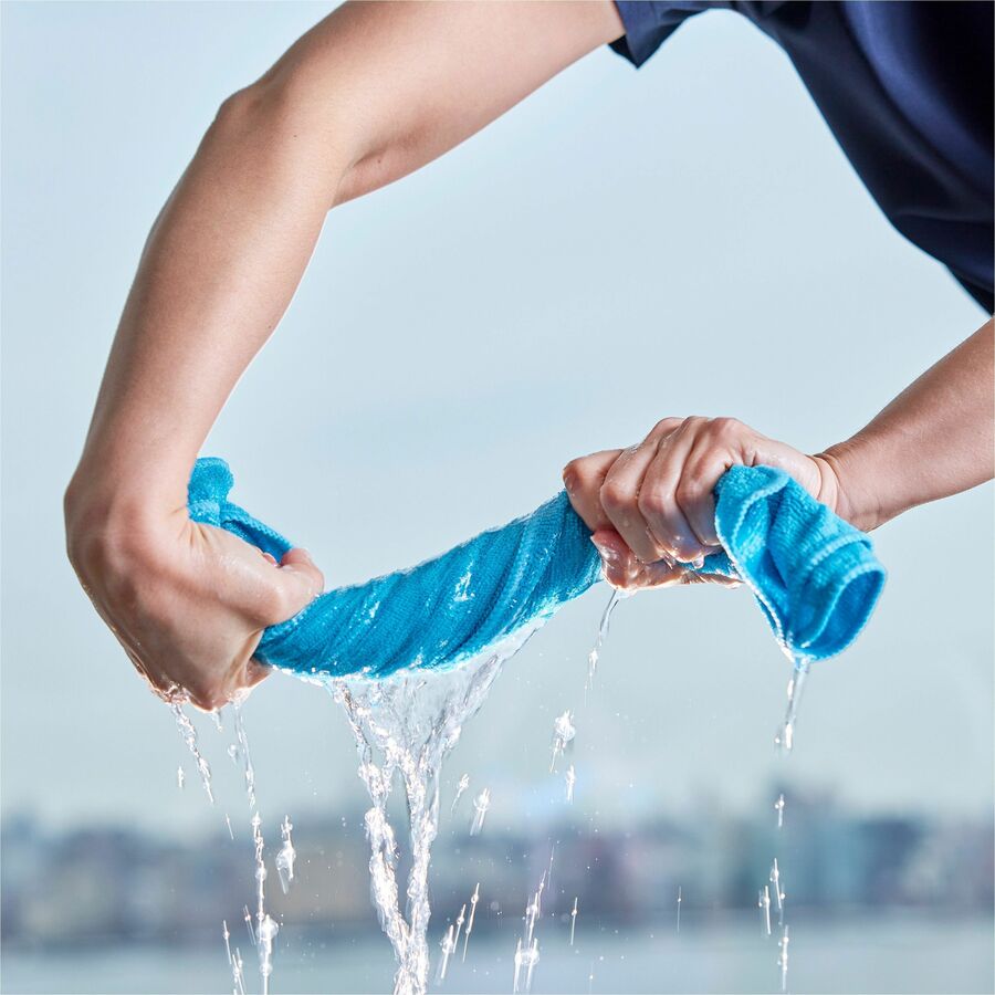 Rubbermaid Commercial HYGEN r-40 Recycled Microfiber Cloths, 16"x16" , Blue