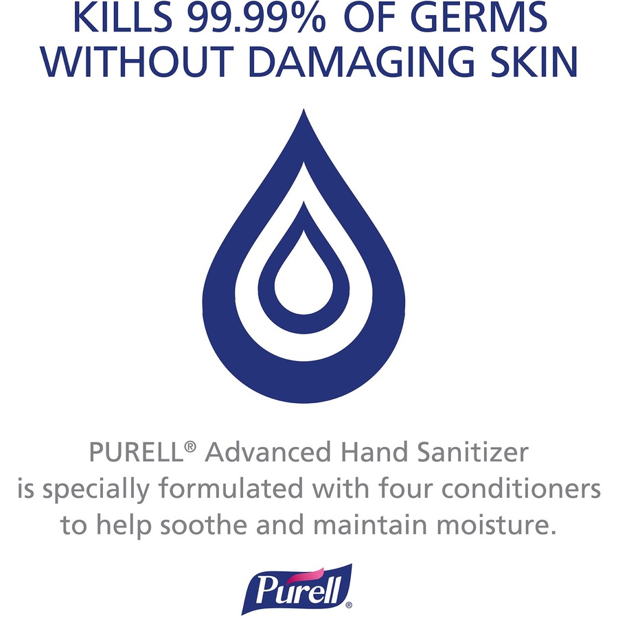 PURELL® Hand Sanitizer Foam Refill - Clean Scent - 40.6 fl oz (1200 mL) - Kill Germs - Hand, Skin - Clear - Chemical-free - 2 / Carton
