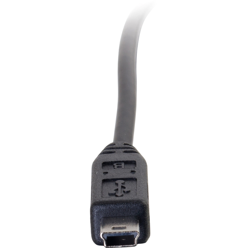 C2G 10 ft USB-C to Mini B USB 2.0 cable in black for cameras and legacy devices — alternate view 4