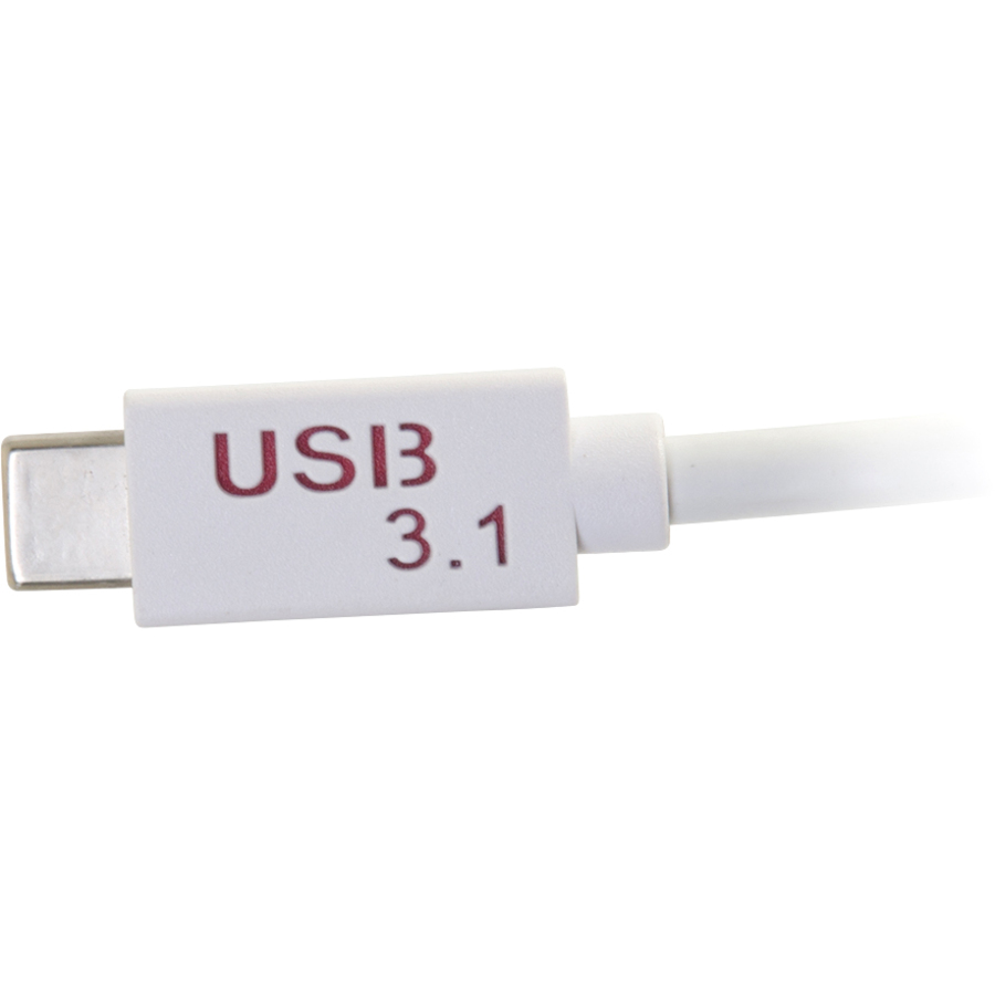 C2G USB C to VGA Adapter - USB C to VGA Converter - Video Adapter Cable - White - M/F