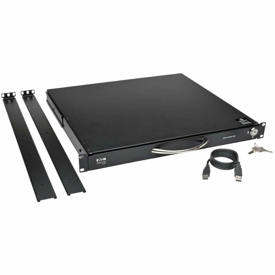 Tripp Lite by Eaton 1U Rackmount Keyboard w KVM Cable Kit for 2-Post or 4-Post Racks