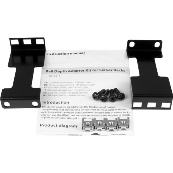StarTech.com Mounting Adapter Kit for Network Equipment, Server - TAA Compliant - 10 lb Load Capacity - Steel - 1 Each