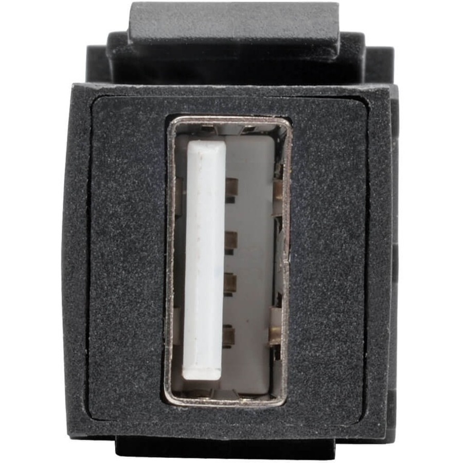 Tripp Lite by Eaton USB 2.0 Keystone Panel Mount Coupler All-in-One F/F USB-A Black
