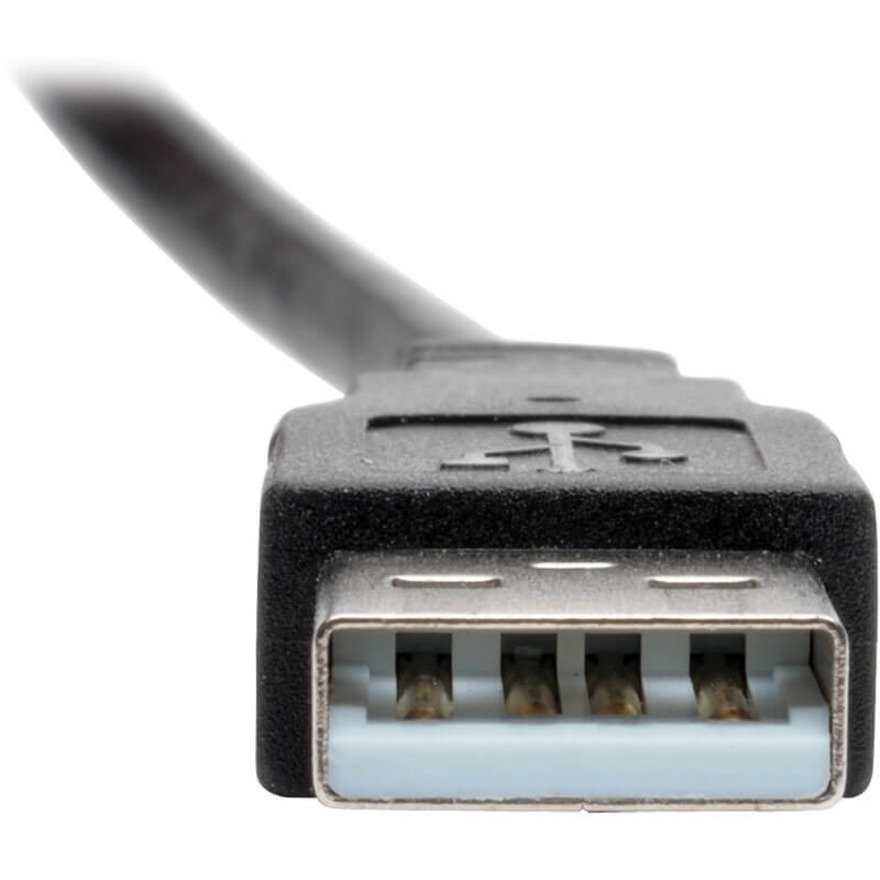 Tripp Lite by Eaton USB 2.0 All-in-One Keystone/Panel Mount Extension Cable (M/F) Angled Connector 1 ft. (0.31 m)