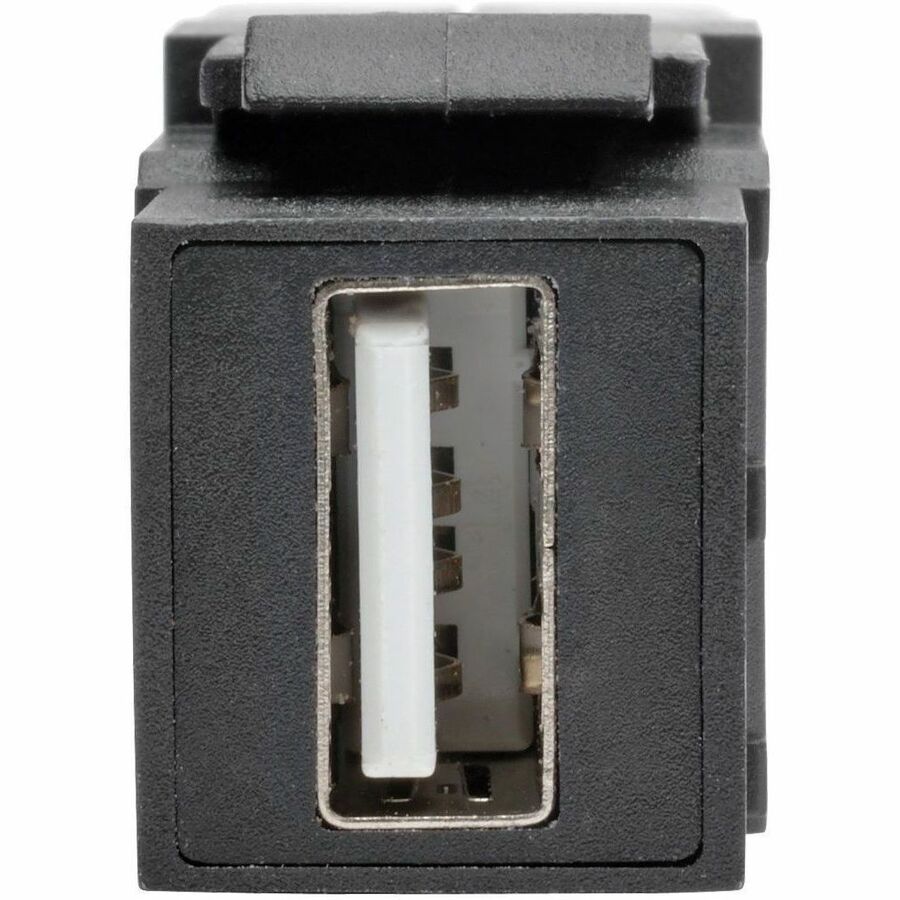 Tripp Lite by Eaton USB 2.0 All-in-One Keystone/Panel Mount Angled Coupler (F/F) Black