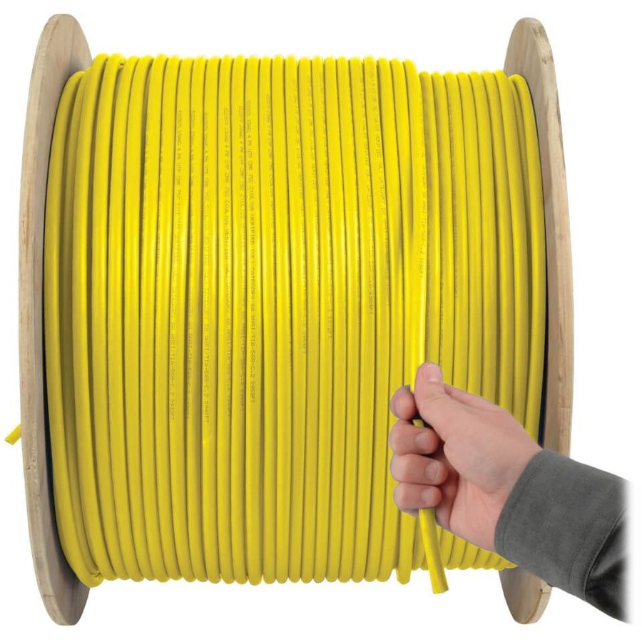 Eaton Tripp Lite Series Cat5e 350 MHz Solid Core (UTP) PVC Bulk Ethernet Cable - Yellow, 1000 ft. (304.8 m), TAA