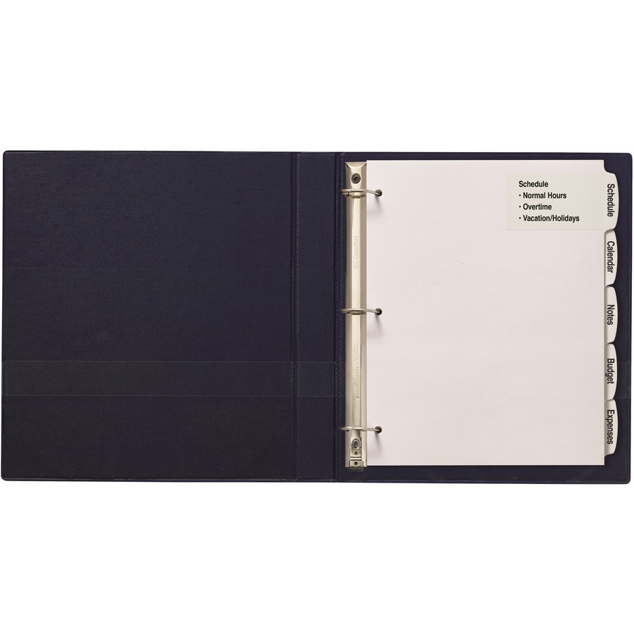 Avery® Big Tab Tab Divider - 100 x Divider(s) - 5 - 5 Tab(s)/Set - 8.50" Divider Width x 11" Divider Length - 3 Hole Punched - White Paper Divider - White Paper Tab(s) - Insertable Tab Index Dividers - AVE14440
