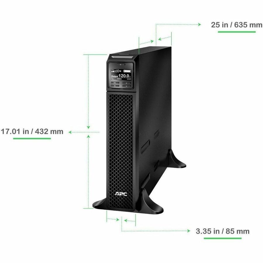 APC Smart-UPS On-Line, 3kVA, Tower, 120V, 8x 5-20R+1x L5-30R NEMA outlets, SmartSlot, Extended runtime, W/O rail kit