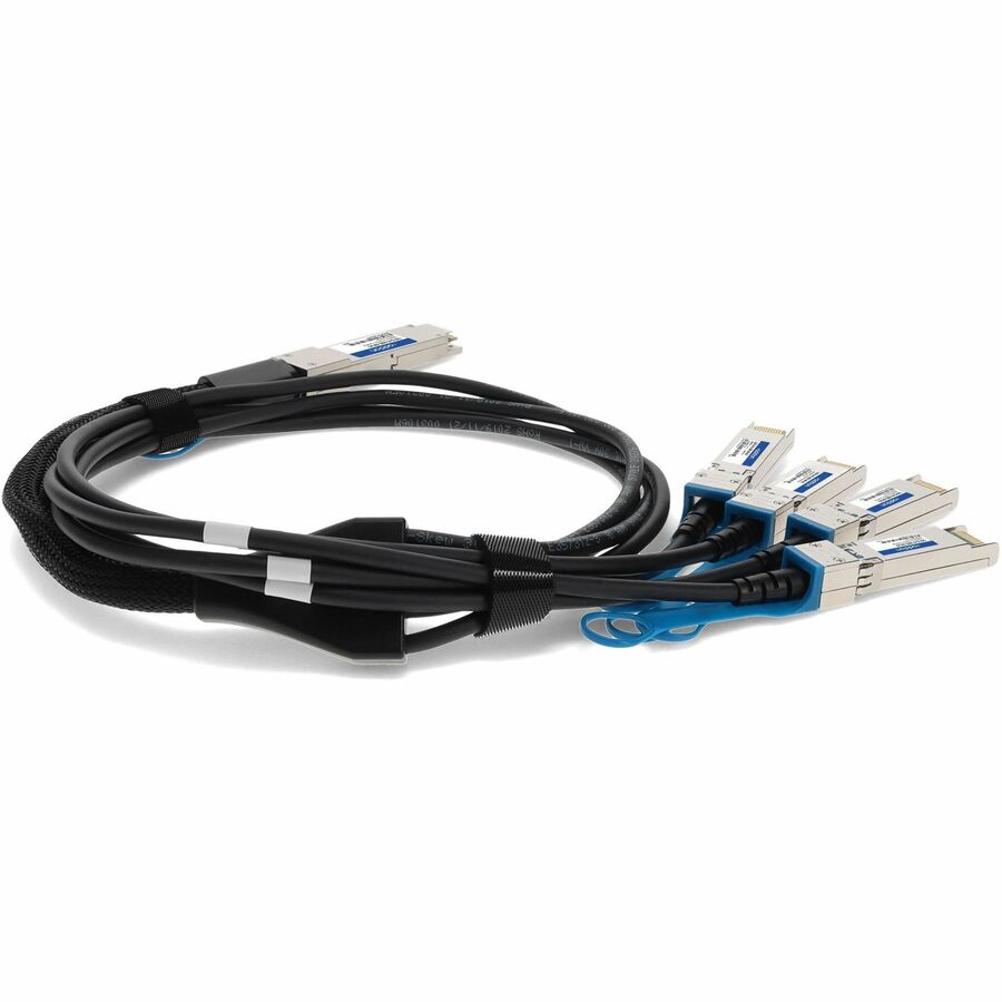 AddOn Arista Networks® CAB-Q-4S-100G-3M Compatible TAA Compliant 100GBase-CU QSFP28 to 4xSFP28 Direct Attach Cable (Passive Twinax, 3m)
