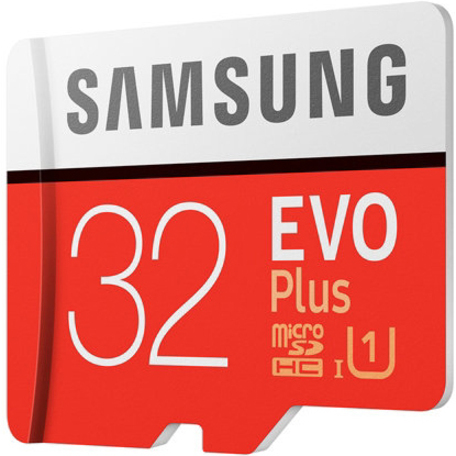 Samsung EVO Plus 32 GB Class 10/UHS-I (U1) microSDHC - 95 MB/s Read - 20 MB/s Write - 10 Year Warranty