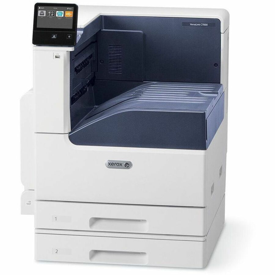 Xerox VersaLink C7000 Single Function Color Printer 35ppm. Duplex, 520 Sheet Standard Tray, 1200x2400 dpi Led, Postscript, 2GB 5 Inch Touch Screen User Interface