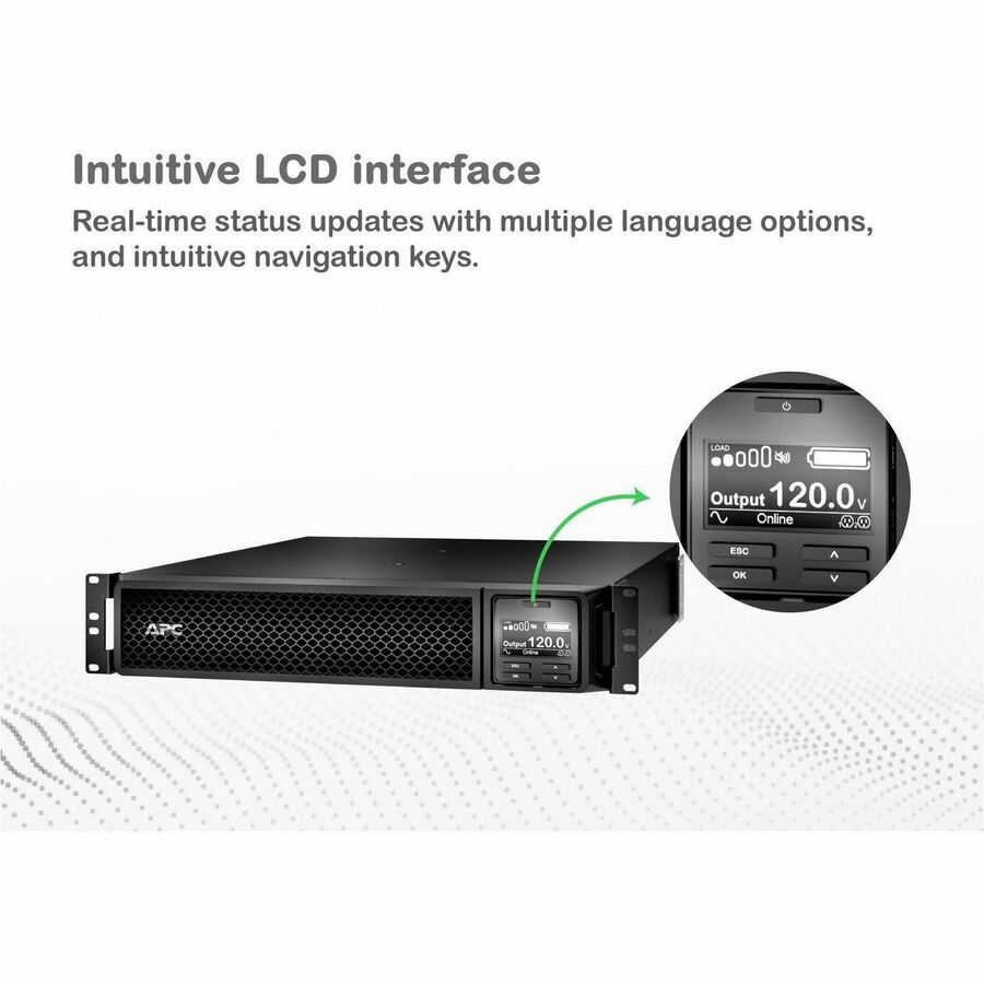 APC Smart-UPS On-Line, 1500VA, Tower, 120V, 6x 5-15R NEMA outlets, SmartSlot, Extended runtime, W/O rail kit