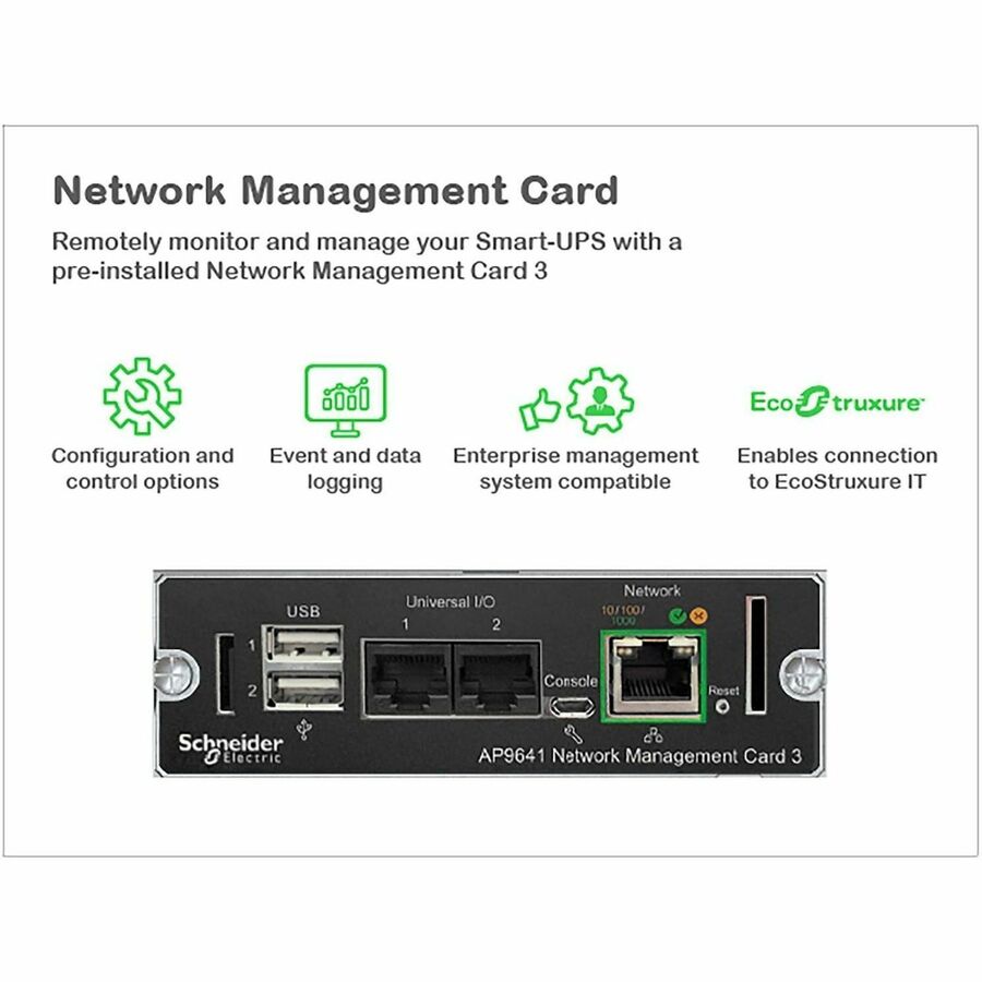 APC Smart-UPS On-Line, 1500VA, Rackmount 2U, 120V, 6x NEMA 5-15R outlets, SmartSlot, Extended runtime, W/ rail kit