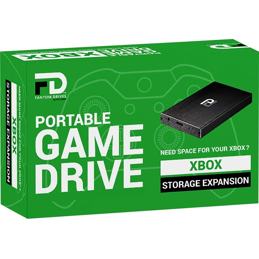 Fantom Drives FD 1TB Xbox Portable Hard Drive - USB 3.2 Gen 1 - 5Gbps - Aluminum - Black - Compatible with Xbox One, Xbox One S, Xbox One X - Made with High Quality Aluminum - No Power Supply Needed - 1 Year Warranty - (XB-1TB-PGD)