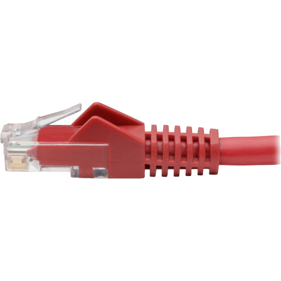 Eaton Tripp Lite Series Cat6 Gigabit Snagless Molded (UTP) Ethernet Cable (RJ45 M/M), PoE, Red, 6-in. (15.24 cm)