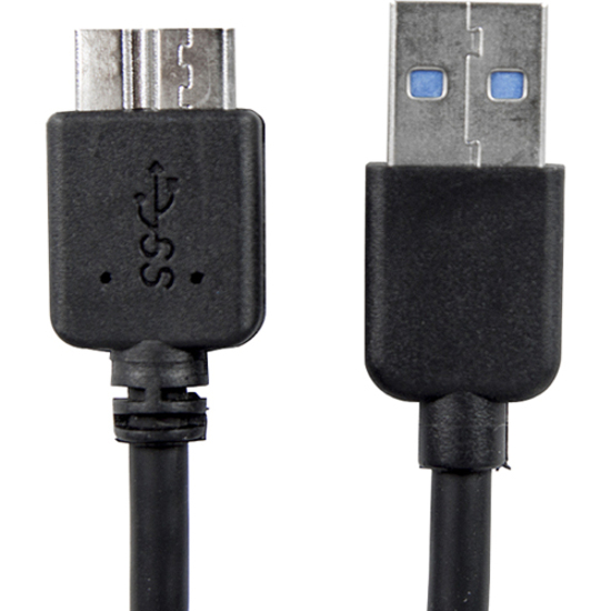 Rocstor Premium rOCSTOR 3ft (1M) SuperSpeed USB 3.0 Type A to USB Micro B Cable - M/M - For External Hard Disk Drive Enclosure, Card Reader, Video Capture Card, Computers - 3 ft - 1 Pack - 1 x USB Type A Male, - 1 x USB Micro Type B Male- Nickel Plated Connector - Shielding - Black